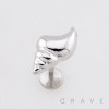 3D NAUTICAL CONCH SHELL TOP PUSHIN (THREADLESS) 316L SURGICAL STEEL LABRET SET